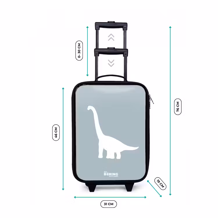 Kinderkoffer - Blau mit Brachiosaurus-Dino — 7