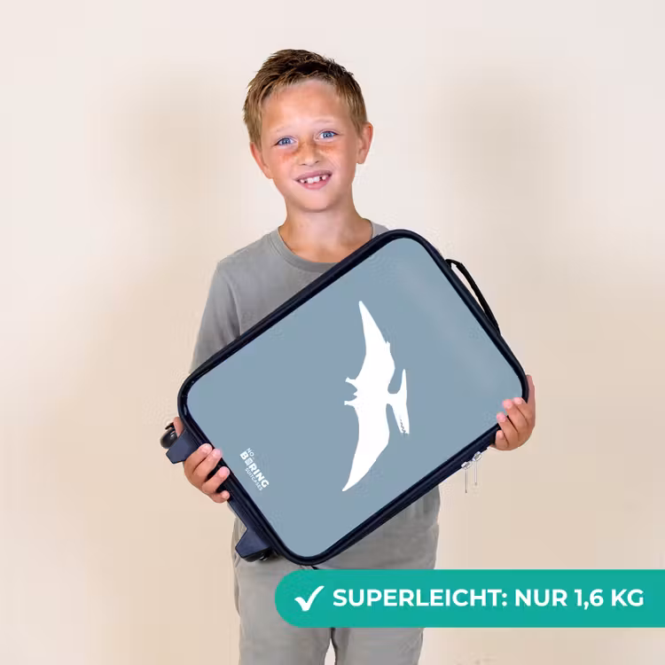 Kinderkoffer - Blau mit Pteranodon-Dino — 2