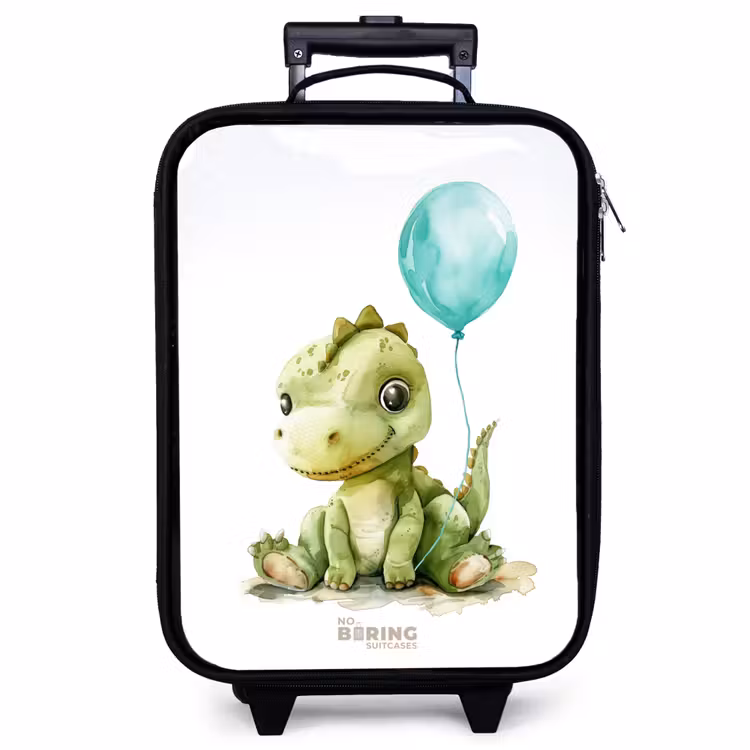 Kinderkoffer - Dino mit blauem Ballon — 1