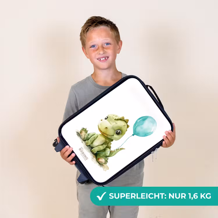 Kinderkoffer - Dino mit blauem Ballon — 2