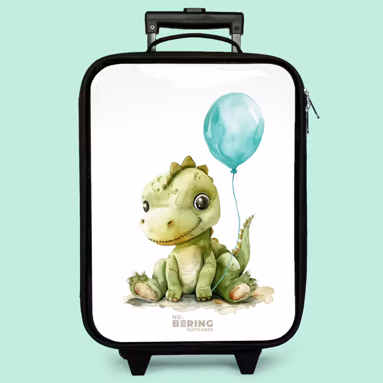 Kinderkoffer - Dino mit blauem Ballon — 3