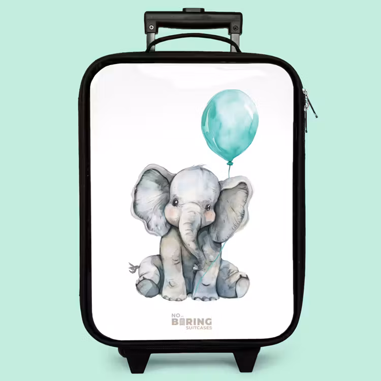 Kinderkoffer - Elefant mit blauem Luftballon — 3