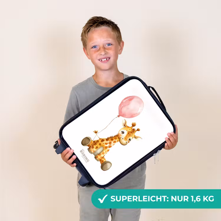 Kinderkoffer - Giraffe mit rosa Luftballon — 2