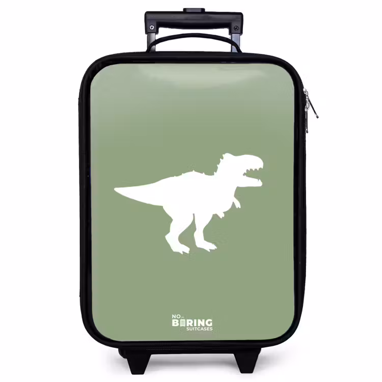 Kinderkoffer - Grün mit T-Rex-Dino — 1