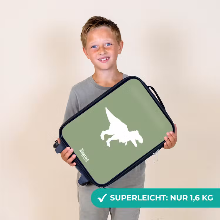 Kinderkoffer - Grün mit T-Rex-Dino — 2