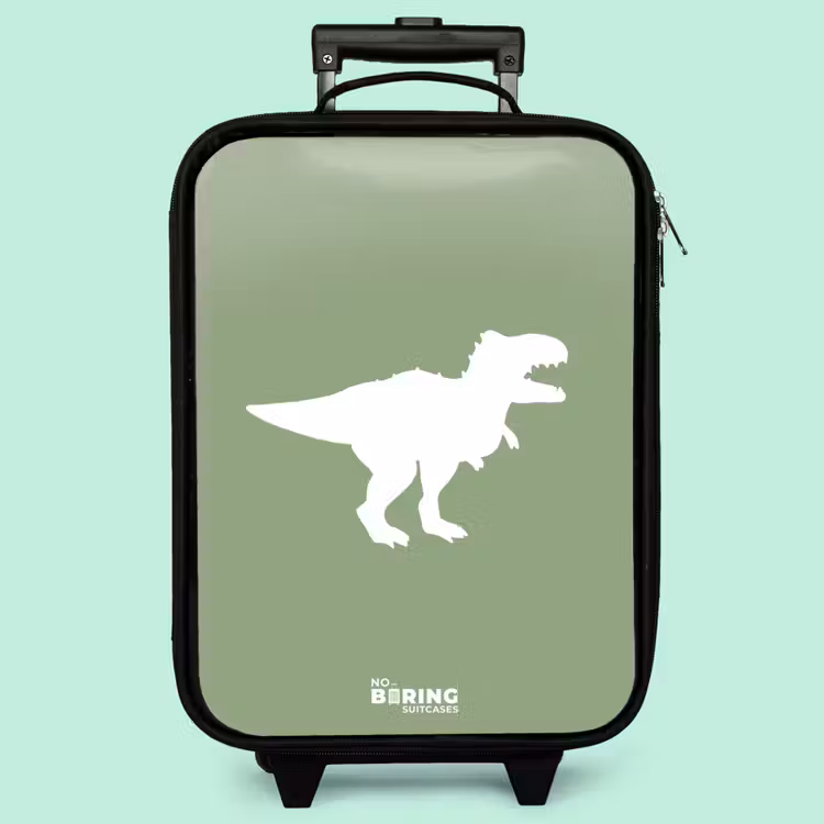 Kinderkoffer - Grün mit T-Rex-Dino — 3