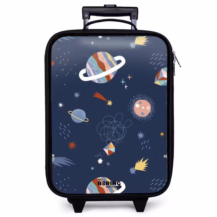 Kinderkoffer - bunte Planeten auf dunklem Hintergrund — 1