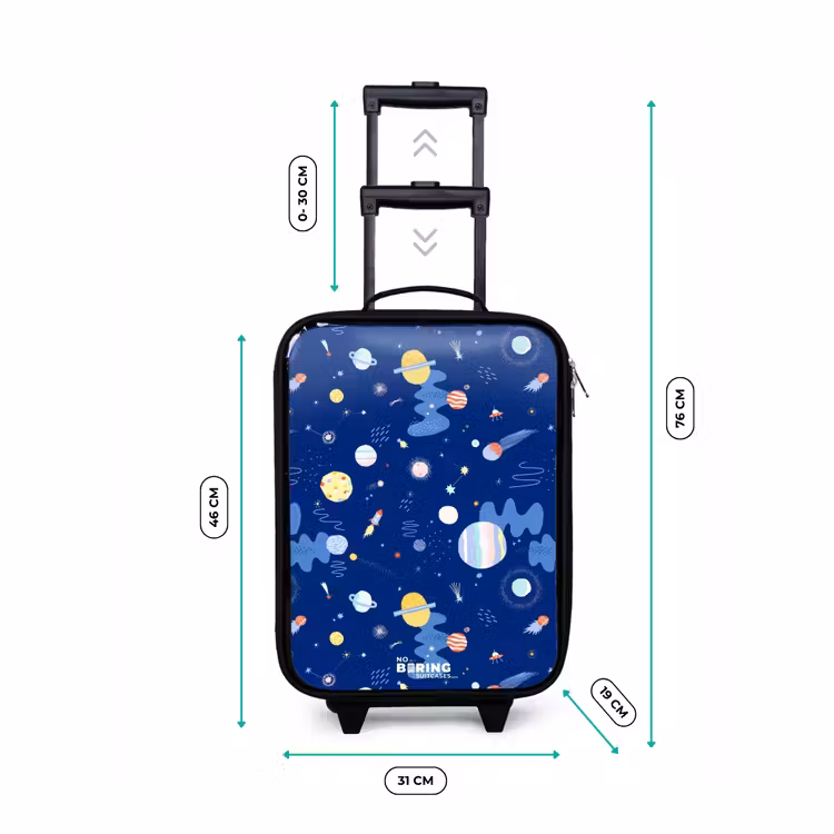 Kinderkoffer - Muster von Planeten auf einem dunklen Hintergrund — 4