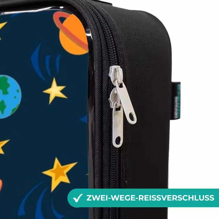 Kinderkoffer - Muster von Raketen und Planeten — 3