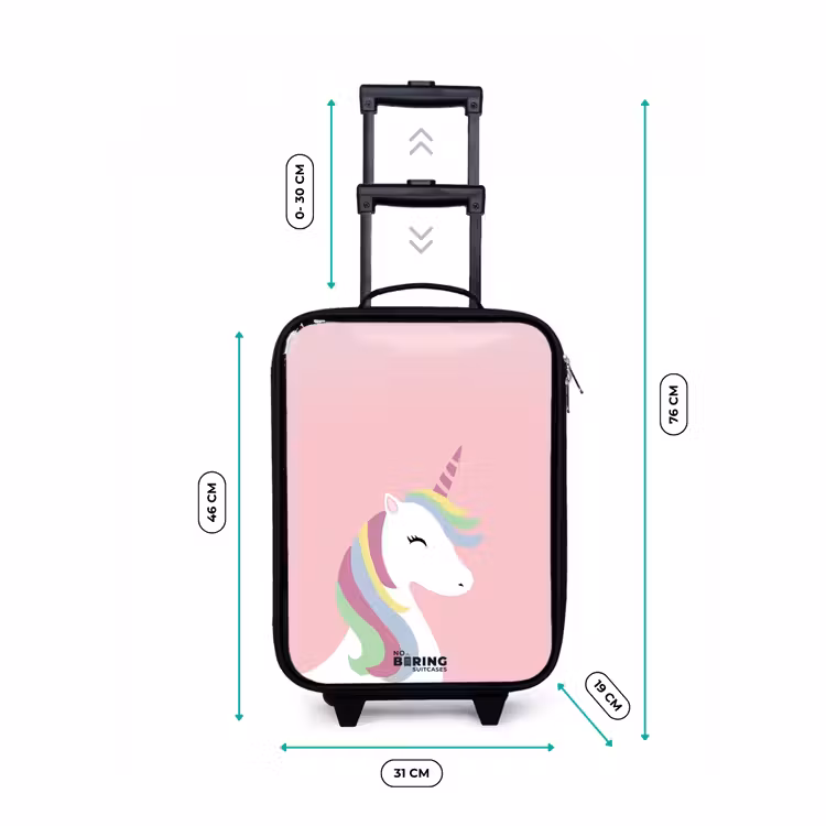 Kinderkoffer - Cartoon Einhorn mit Regenbogenmähne — 4