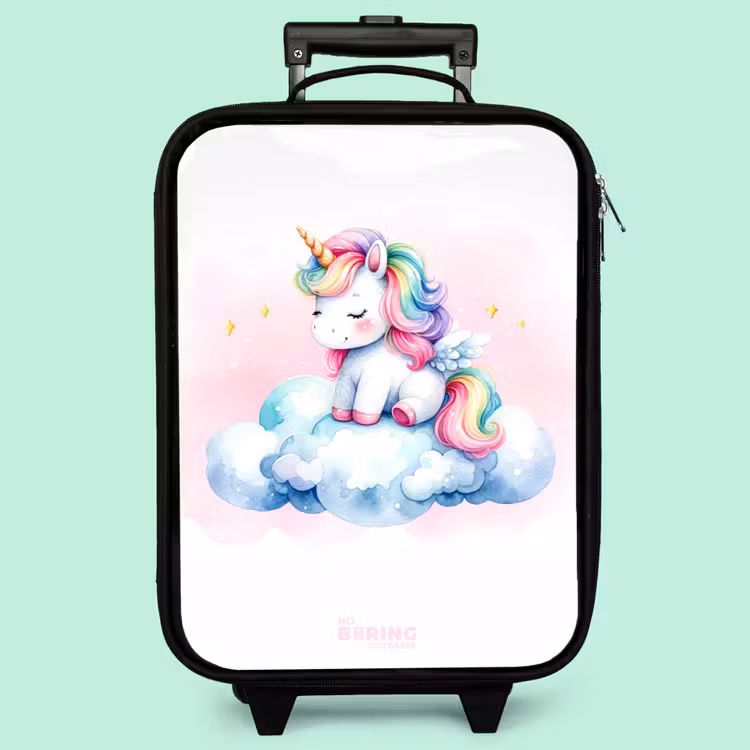Kinderkoffer - Einhorn mit Regenbogenmähne auf einer Wolke — 3