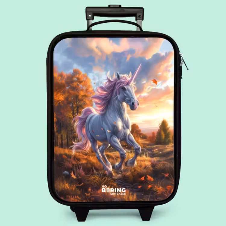 Kinderkoffer - Galoppierendes Einhorn in der Herbstwelt — 3
