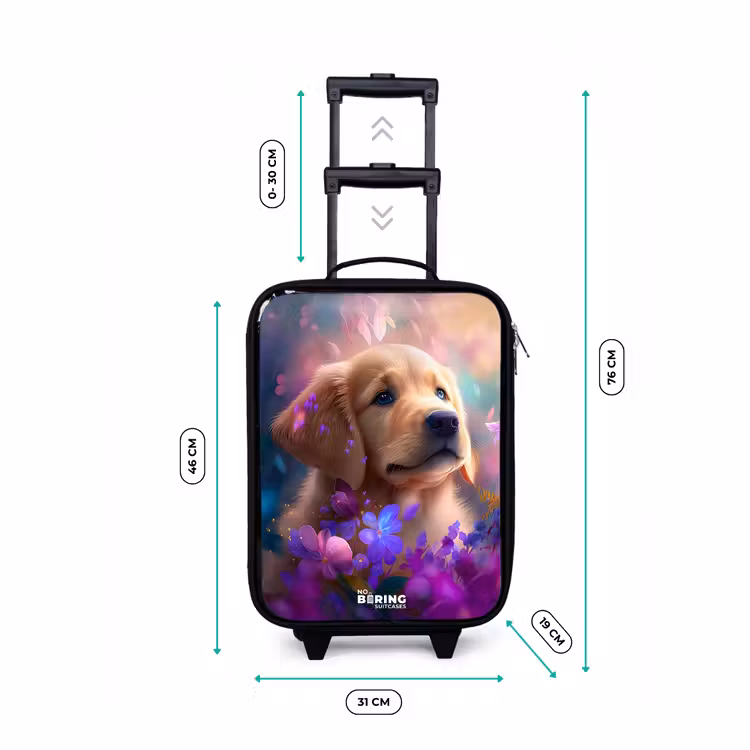 Kinderkoffer - Junger Hund inmitten bunter Blumen — 4