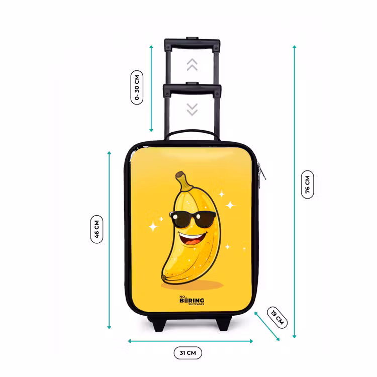 Kinderkoffer - Lächelnde Banane mit schwarzer Sonnenbrille — 4