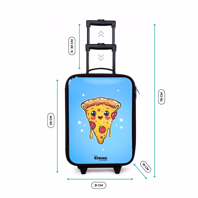 Kinderkoffer - Pizza mit blauem Hintergrund — 4