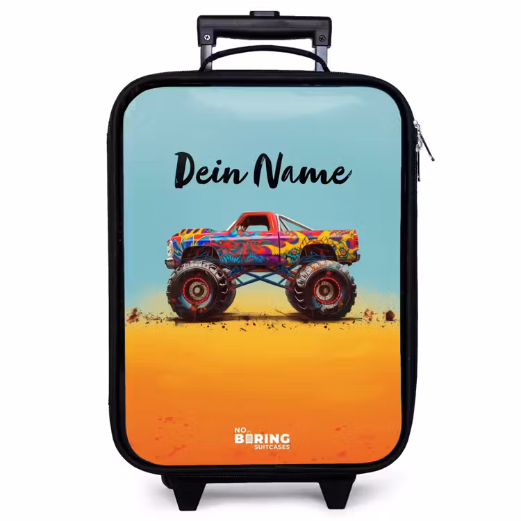 Kinderkoffer - Monstertruck mit Graffitidruck im Sand — 1