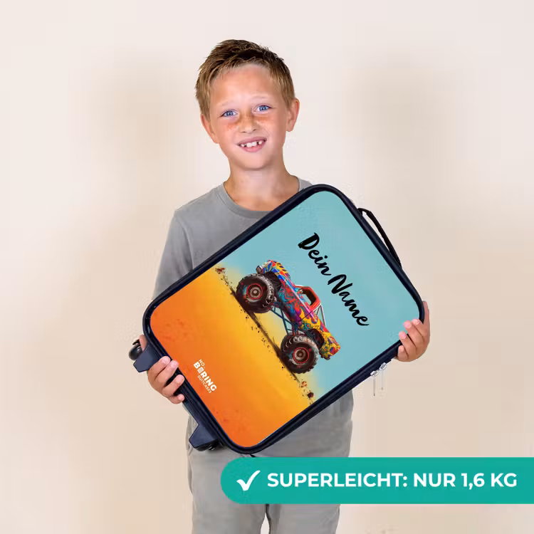 Kinderkoffer - Monstertruck mit Graffitidruck im Sand — 2