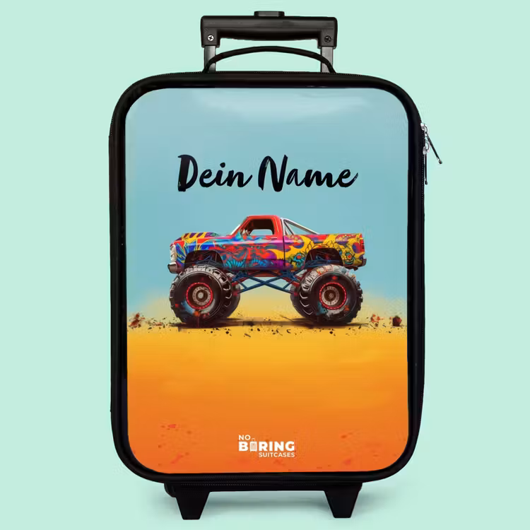 Kinderkoffer - Monstertruck mit Graffitidruck im Sand — 3