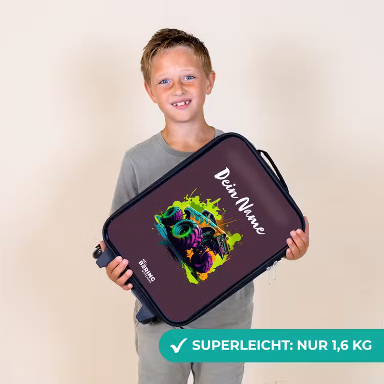 Kinderkoffer - Neon-Räder — 2