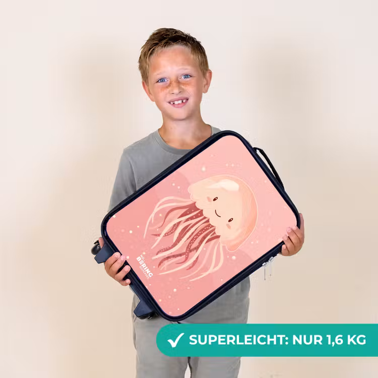 Kinderkoffer - Rosa Qualle mit Gesicht — 2