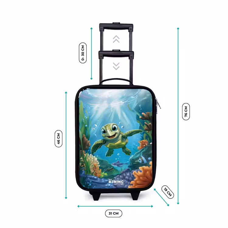 Kinderkoffer - Schildkröte in bunter Unterwasserwelt — 4
