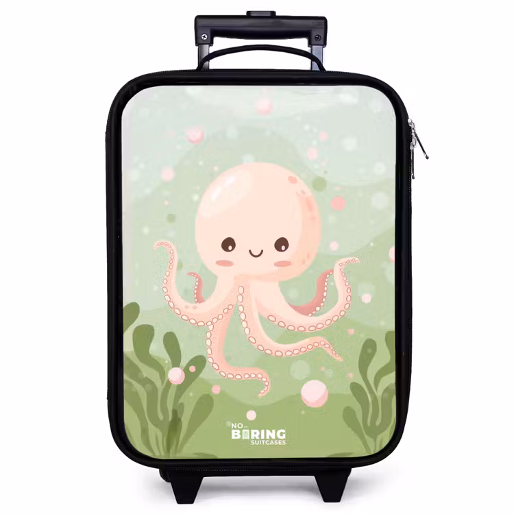 Kinderkoffer - Rosa Oktopus mit Lächeln — 1