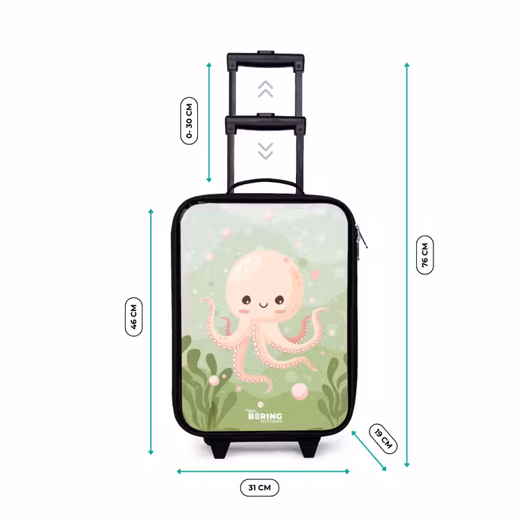 Kinderkoffer - Rosa Oktopus mit Lächeln — 7