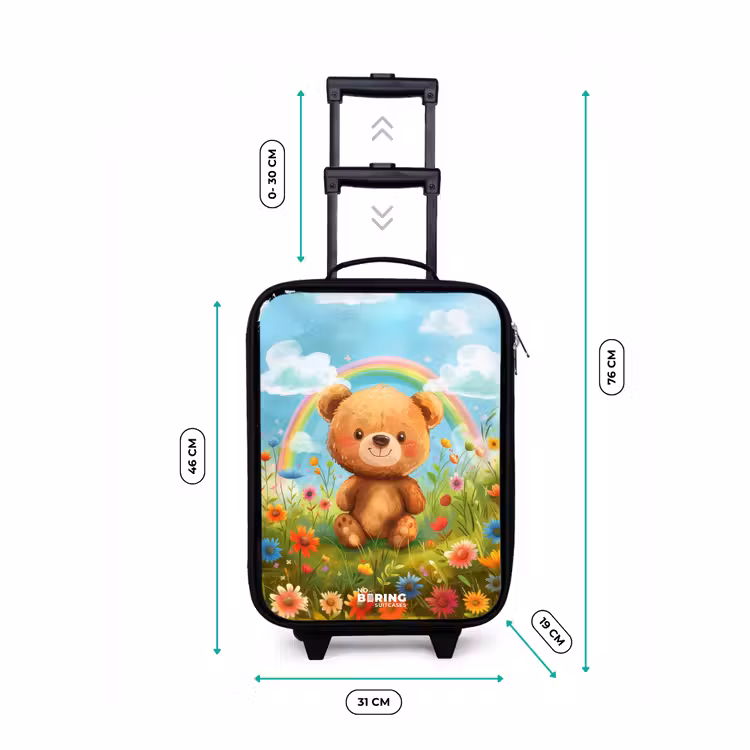 Kinderkoffer - Teddybär zwischen Blumen — 4