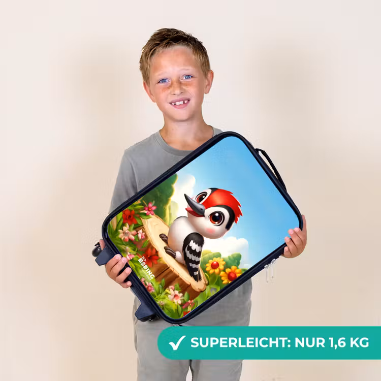 Kinderkoffer - Specht auf einem Baumstumpf — 2