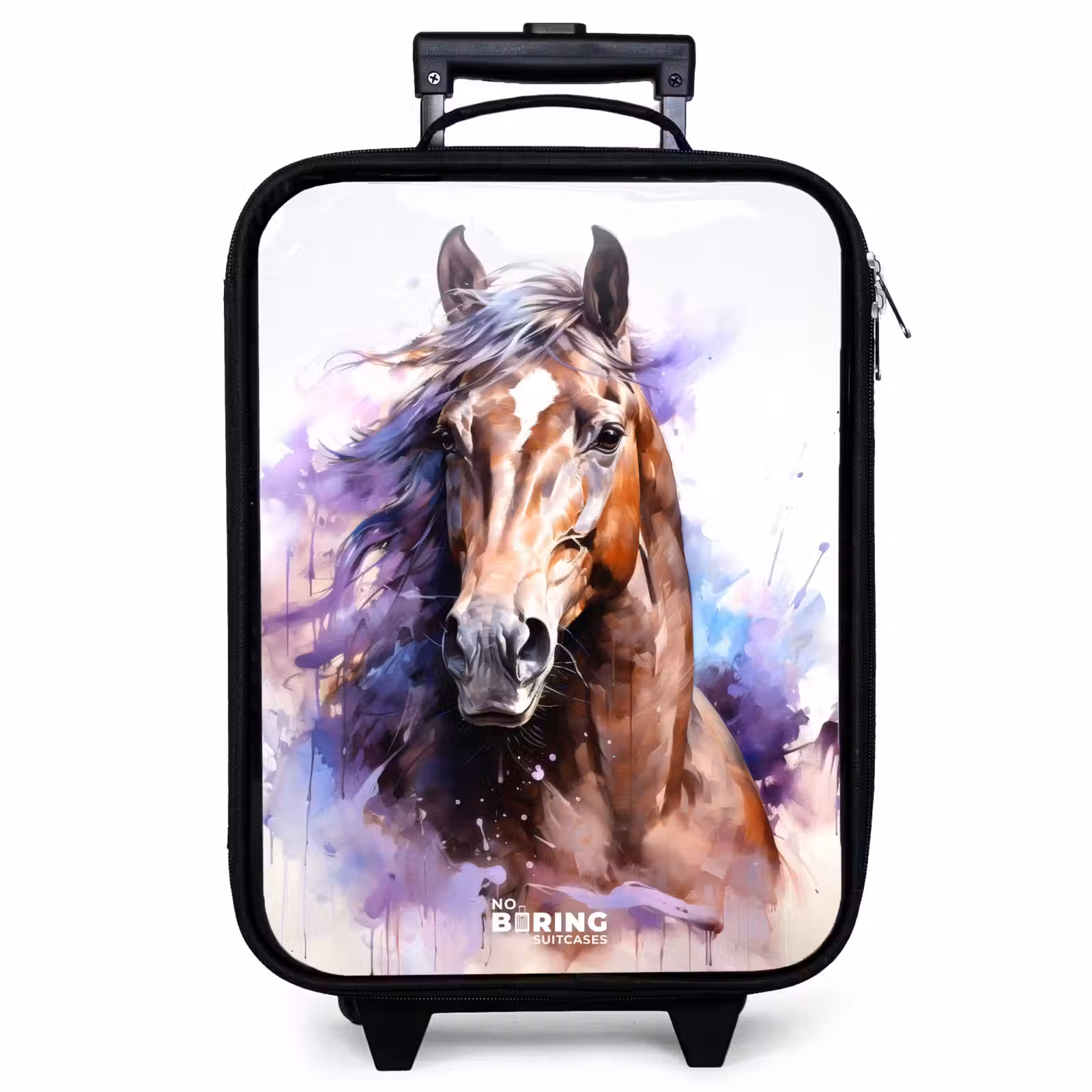 Kinderkoffer - Aquarelliertes Pferd mit bunten Spritzern — 1