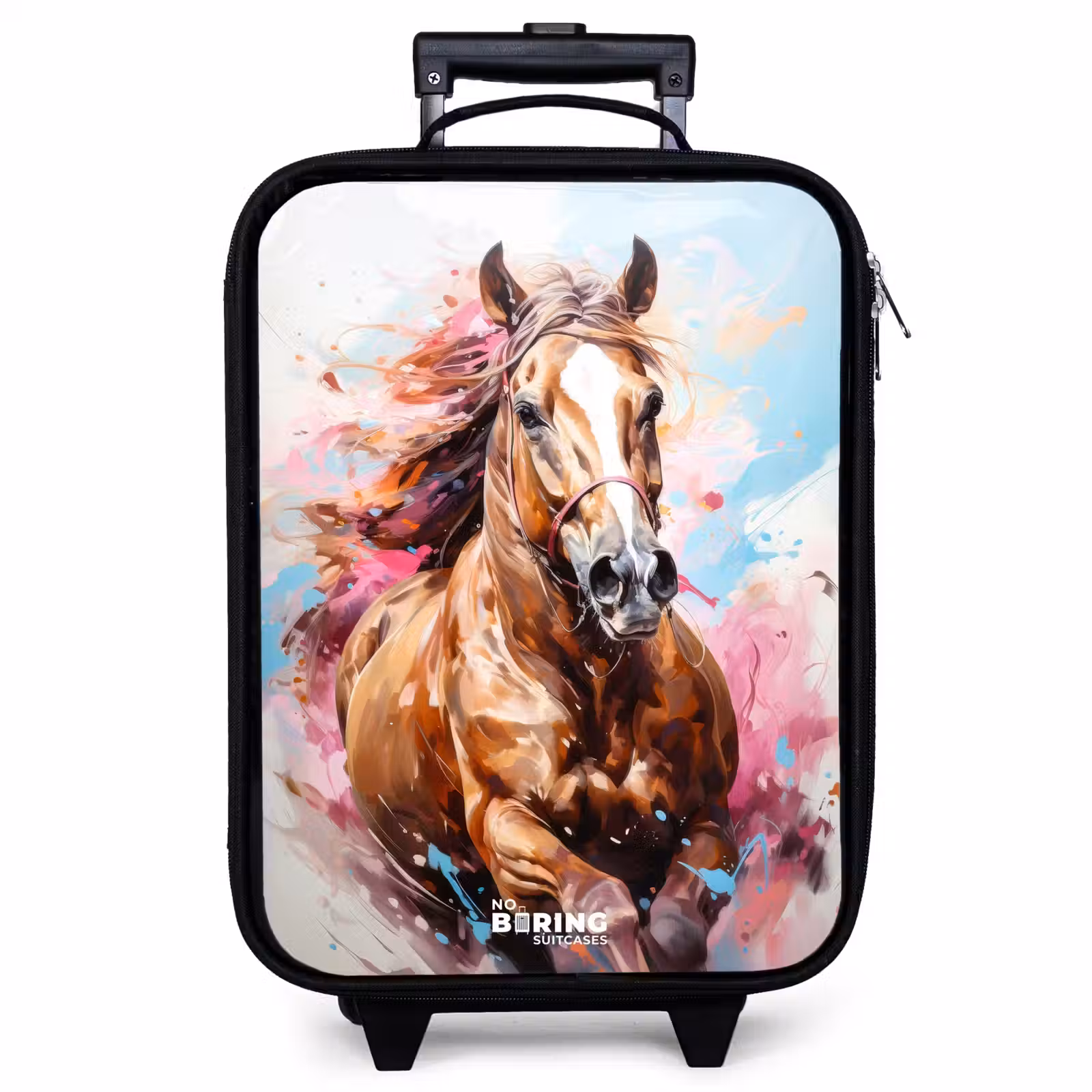 Kinderkoffer - Galoppierendes Pferd mit buntem Hintergrund — 1
