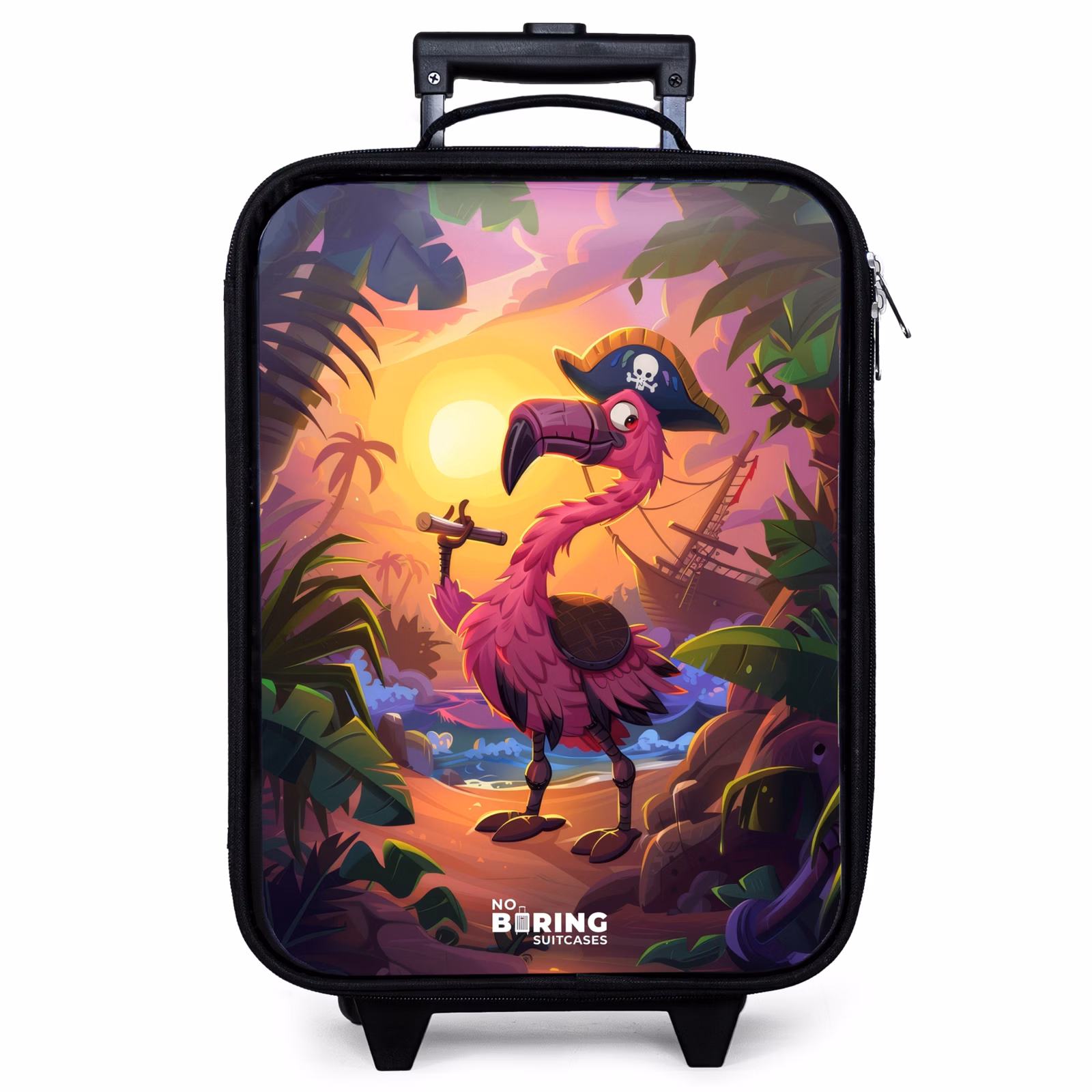 Kinderkoffer - Piratenflamingo auf einem tropischen Pfad — 1