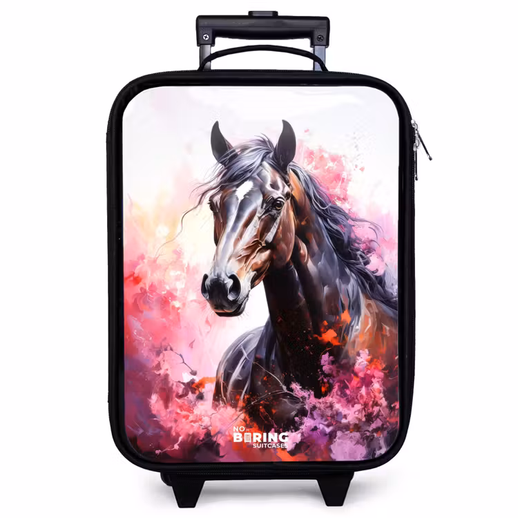 Kinderkoffer - Aquarell Pferd in Farbexplosion — 1