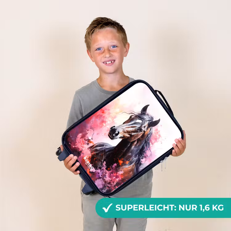 Kinderkoffer - Aquarell Pferd in Farbexplosion — 2