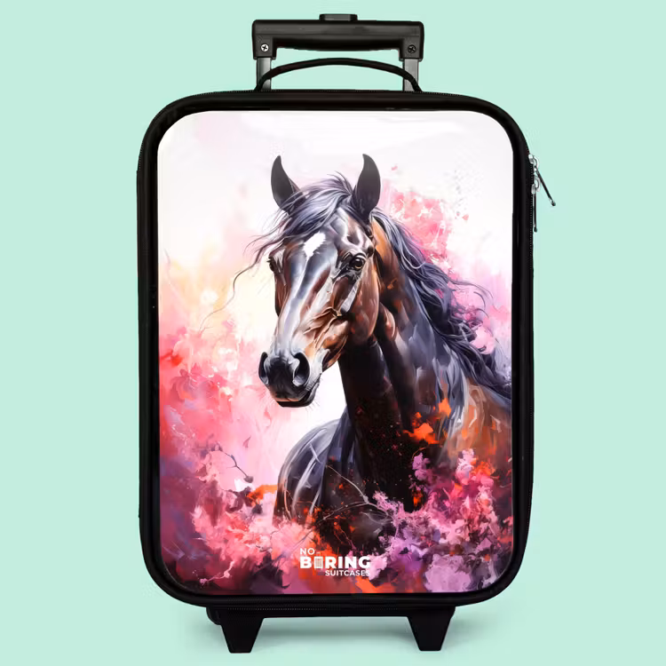 Kinderkoffer - Aquarell Pferd in Farbexplosion — 3