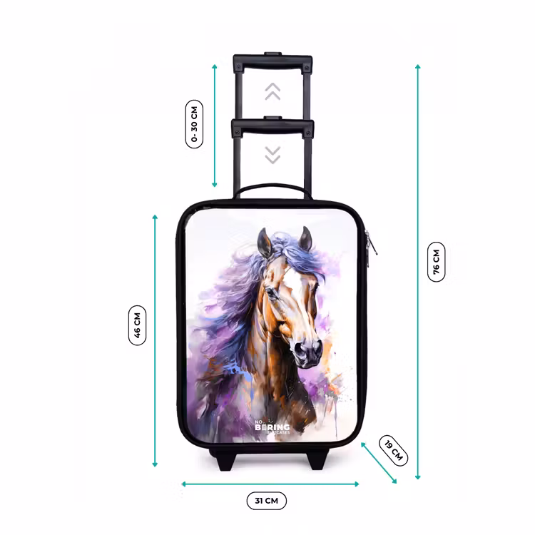 Kinderkoffer - Aquarell Pferd mit lila Mähne — 7