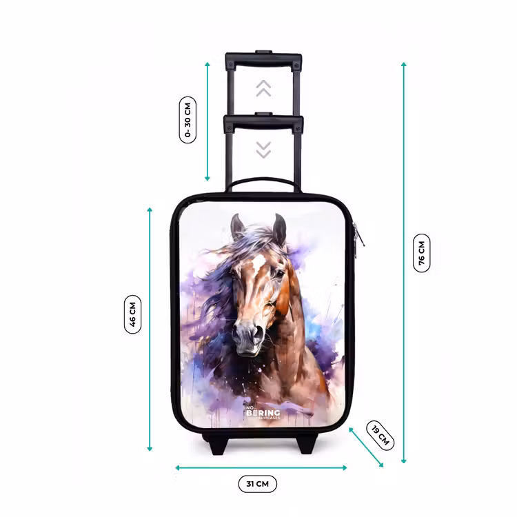 Kinderkoffer - Aquarelliertes Pferd mit bunten Spritzern — 7