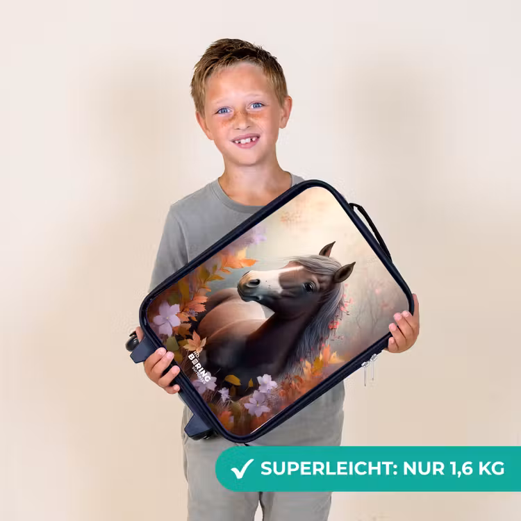 Kinderkoffer - Braunes Pferd im Herbst — 2