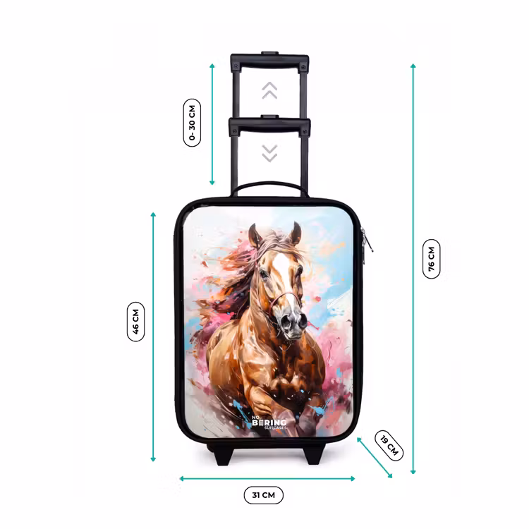 Kinderkoffer - Galoppierendes Pferd mit buntem Hintergrund — 7