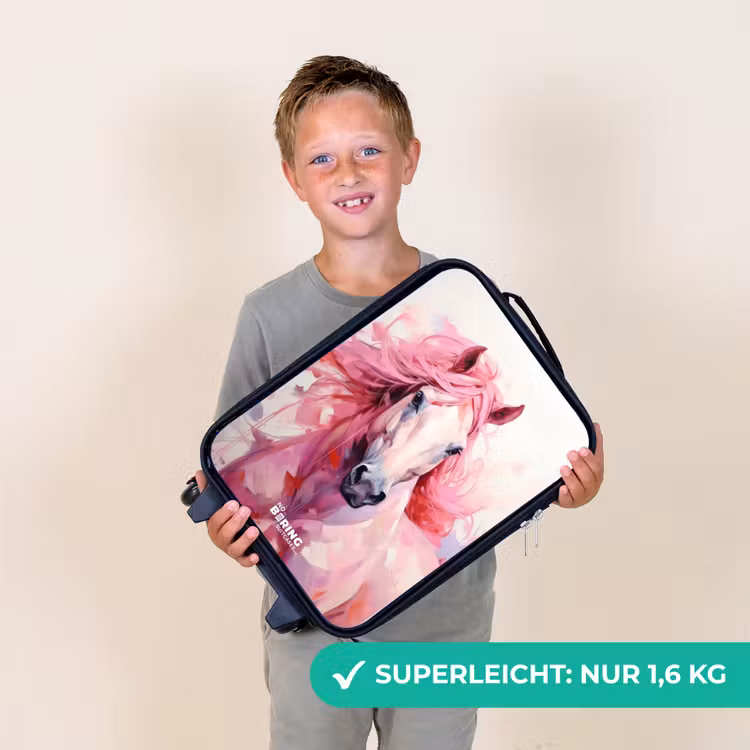 Kinderkoffer - Pferd in rosa Pastelltönen — 2