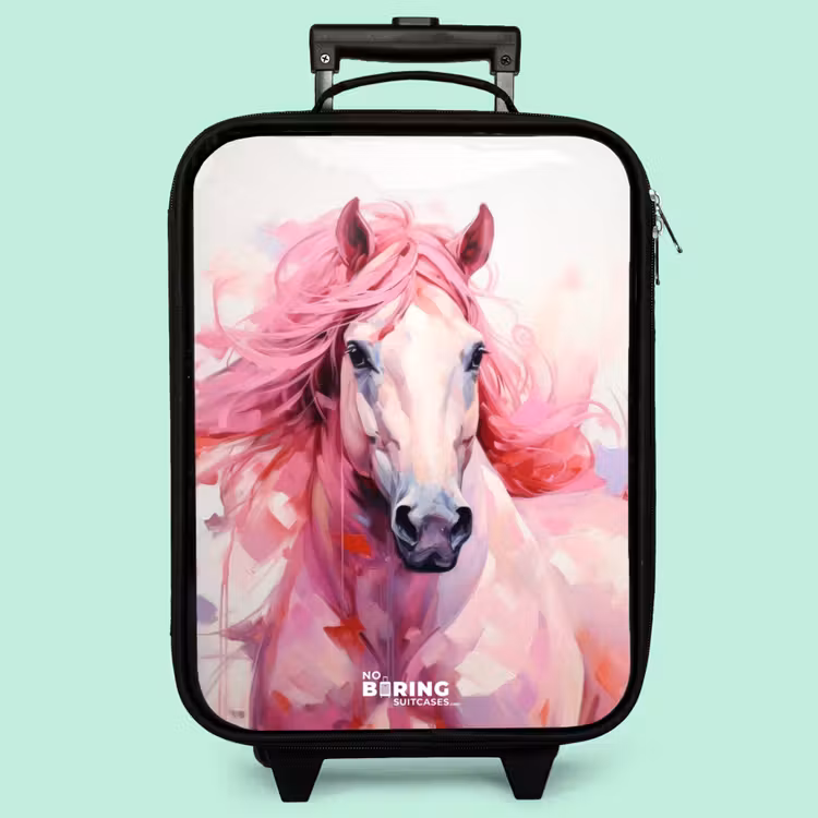 Kinderkoffer - Pferd in rosa Pastelltönen — 3