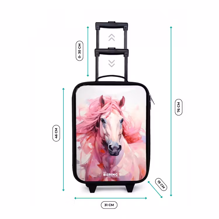 Kinderkoffer - Pferd in rosa Pastelltönen — 7