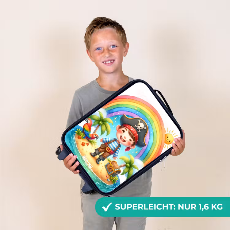 Kinderkoffer - Pirat auf einer Insel mit Schatz — 1