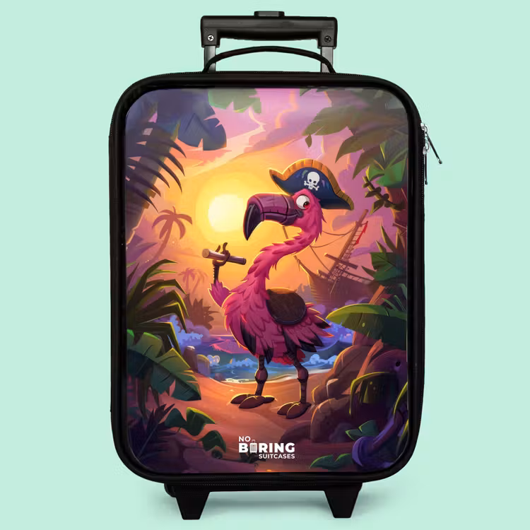Kinderkoffer - Piratenflamingo auf einem tropischen Pfad — 3