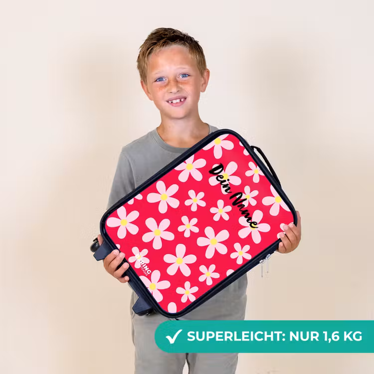 Kinderkoffer - Gänseblümchenmanie hotpink — 2