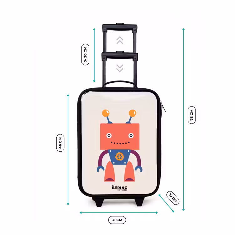 Kinderkoffer - Roter Roboter mit quadratischem Kopf — 4