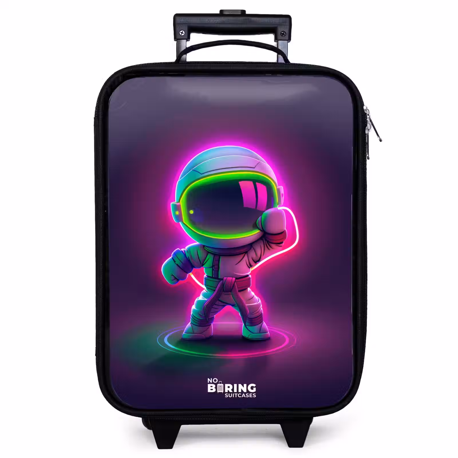 Kinderkoffer - Schwarz - Weltraum Karate Neon — 1