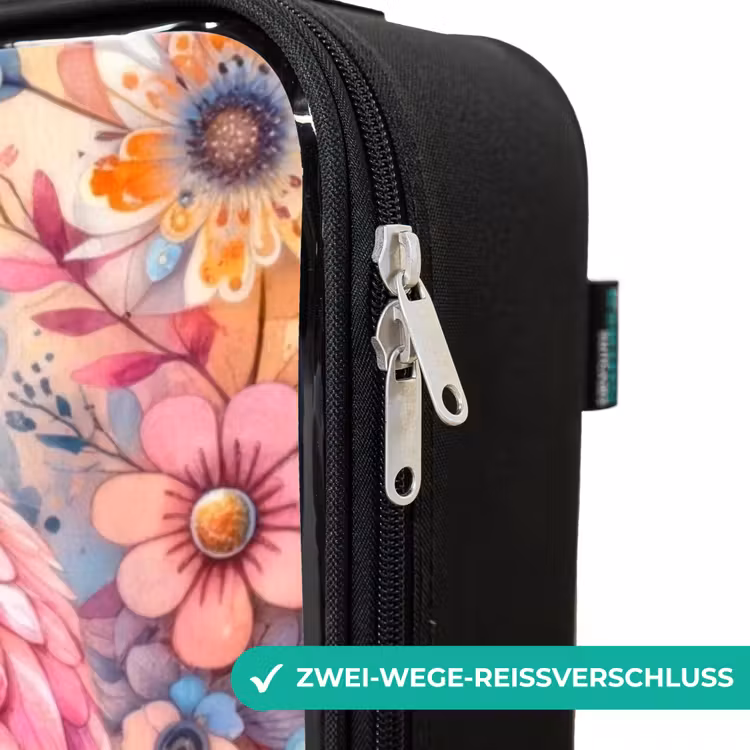 Kinderkoffer - Mutter Eule mit Küken zwischen bunten Blumen — 6
