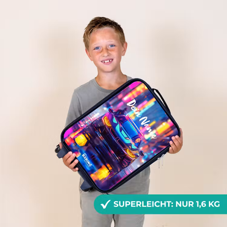 Kinderkoffer - Neon-Nachtauto — 2