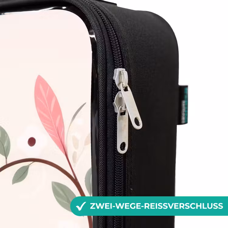 Kinderkoffer - Zwei Eulen auf einem Zweig mit rosa und grünen Blättern — 6